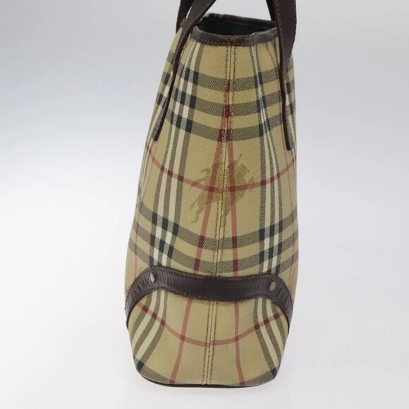 BURBERRY Nova Check Hand Bag PVC Beige Auth - Picture 4 of 14